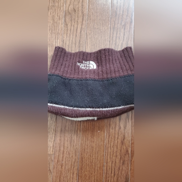 North Face Women/Kids Wool Blend Fleece Lined Beanie Cap Hat Pink Brown … - Picture 4 of 6